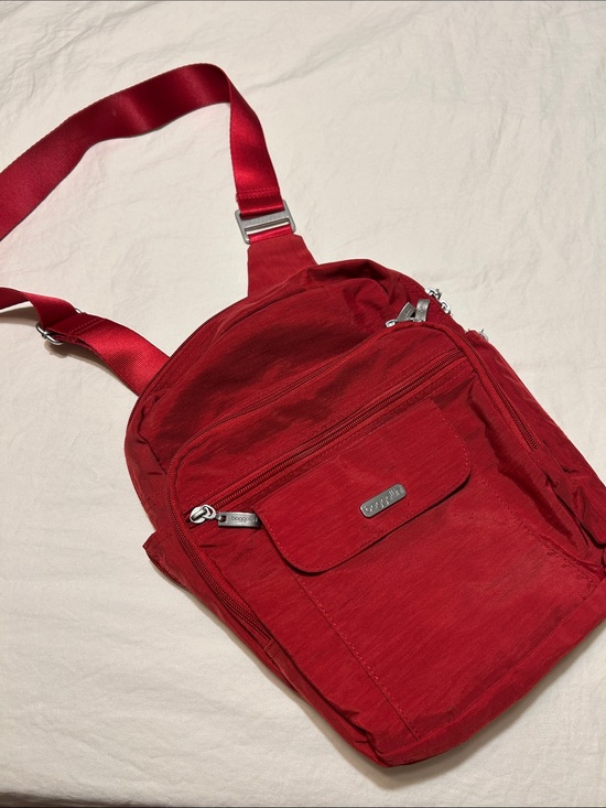 Baggallini Handbags - Baggallini Red Compact Sling Backpack